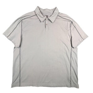 Ruff Hewn Performance Polo Shirt Mens XL Gray Stretch Athletic Casual Golf Top